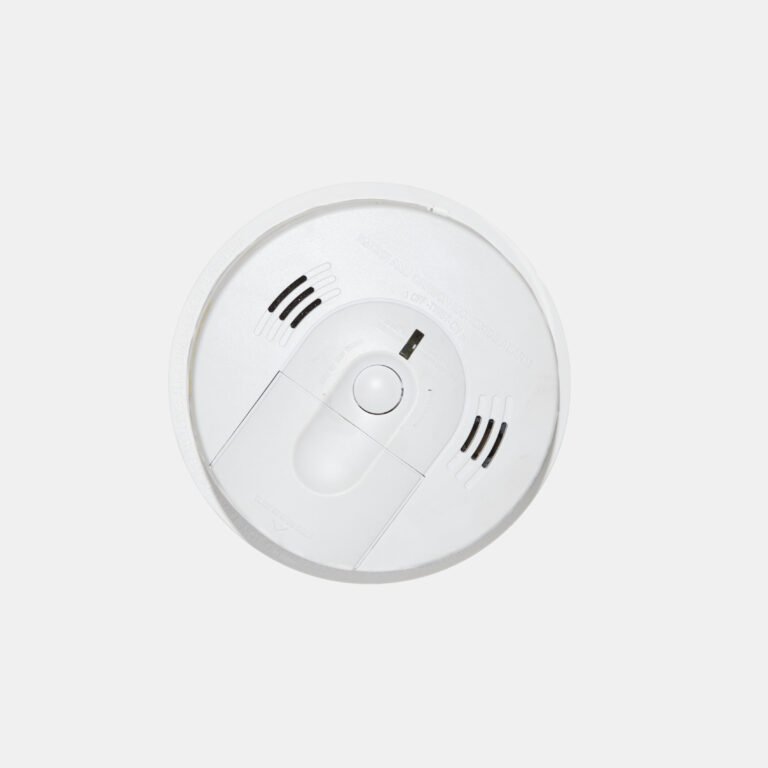 A smoke and carbon monoxide alarm isolated on a white background