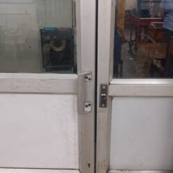 Door access control with keypad and card reader